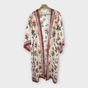 H&M Coachella Womens size Large Kimono Topper Floral Boho Festival Cottagecore